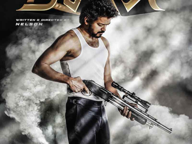 Beast Movie Poster: Thalapathy Vijay in a Beast mode by holding a gun