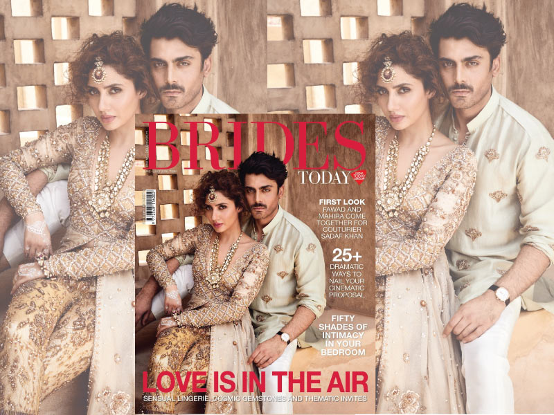 Local heartthrob Fawad Khan and Mahira Khan reunite for an Indian magazine called Brides Today 