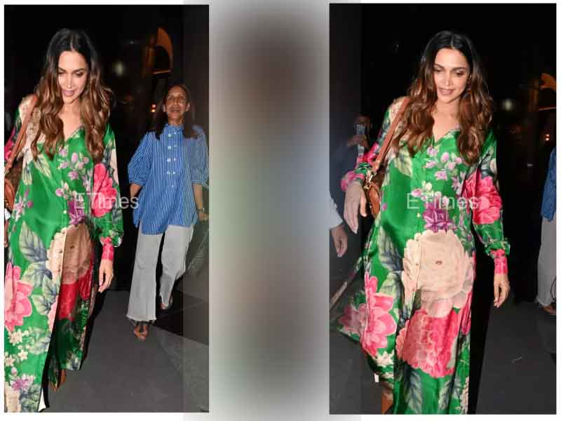 Mommy-to-be Deepika Padukone flaunts her baby bump in a multi-coloured floral outfit