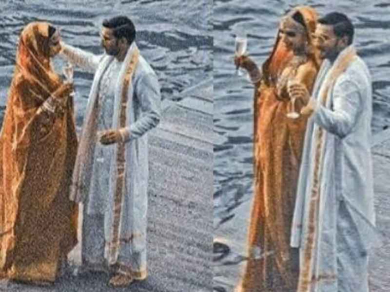  Pics Of Deepika Padukone And Ranveer Singh Raising A Toast After Their Wedding Ceremony goes viral
