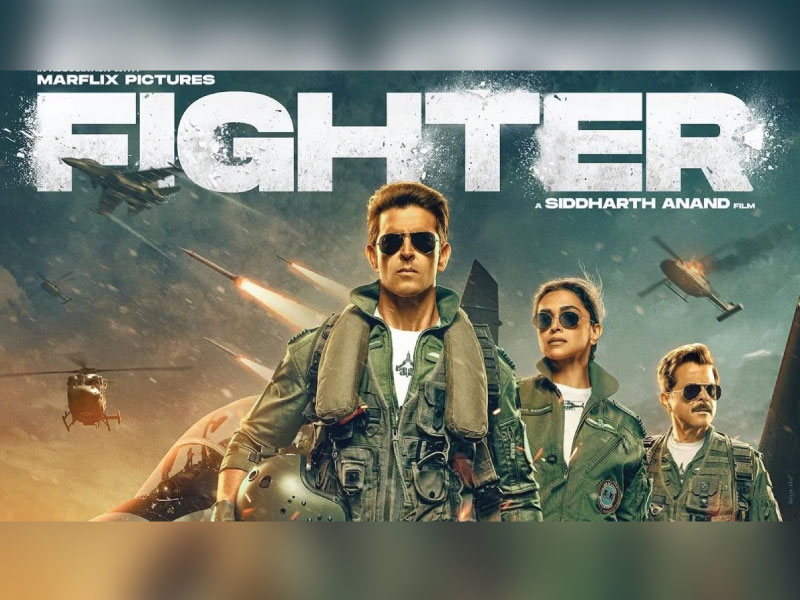 A new poster for 'Fighter' featuring Hrithik Roshan, Deepika, and Anil Kapoor released