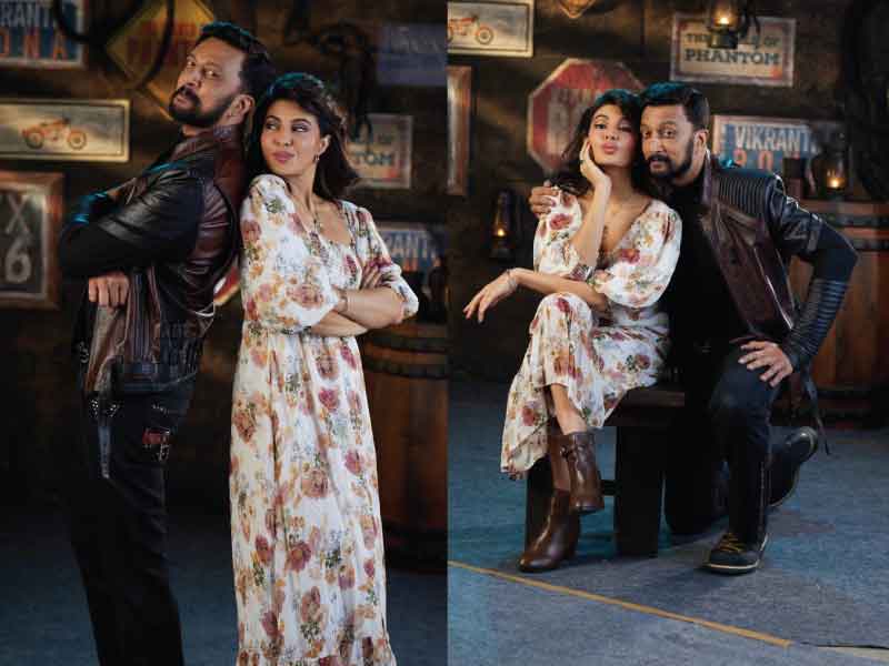 Vikrant Rona: Jacqueline Fernandez will be seen in a cameo role and feature in a song with Kiccha Sudeep, actor post BTS pic