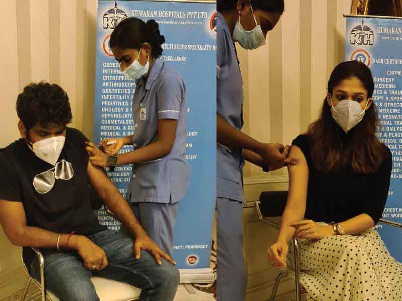 Nayanthara and Vignesh Sivan gets a Covid Vaccine jab