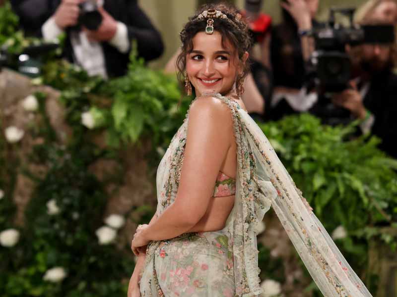 Alia Bhatt dazzles at Met Gala 2024 in Sabyasachi saree