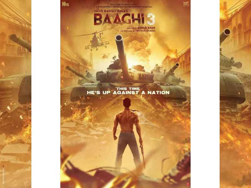 Baaghi 3 First Poster: Tiger Shroff is back as Baaghi but this time he's  against a Nation. | Moviekoop