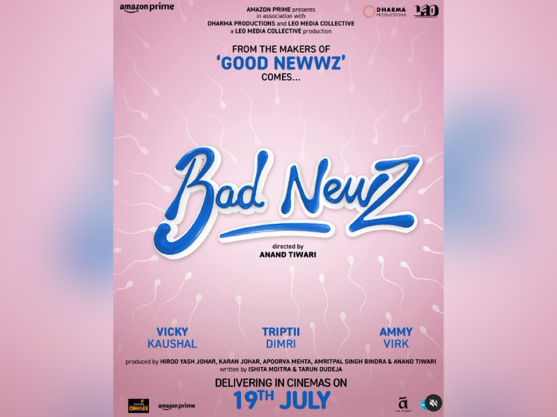 Vicky Kaushal, Triptii Dimri, and Ammy Virk's Bad Newz: Trailer Release Date Announced with New Posters