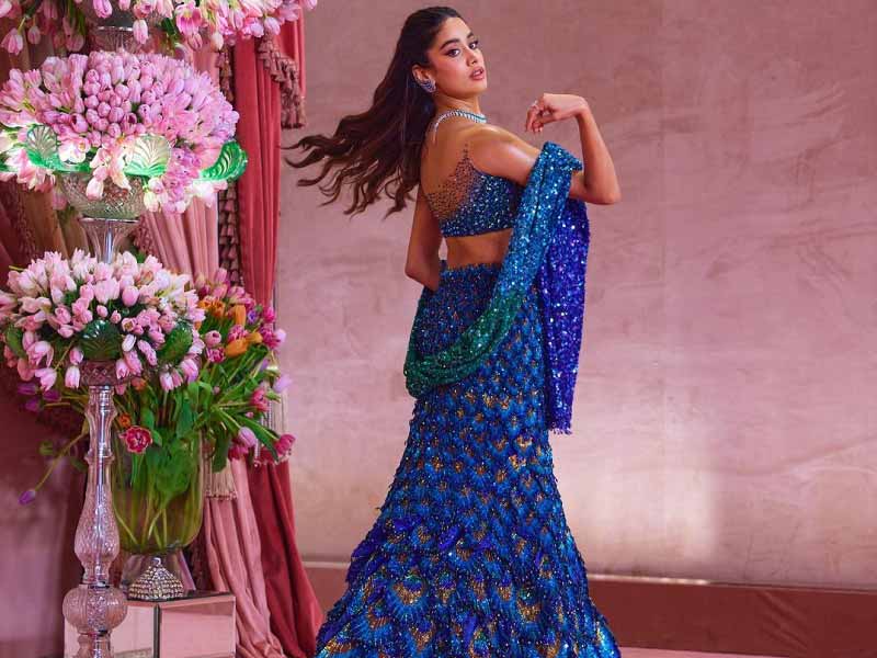 Janhvi Kapoor Shines in Crystal Mesh Dress at Anant Ambani and Radhika Merchant's Sangeet After-Party