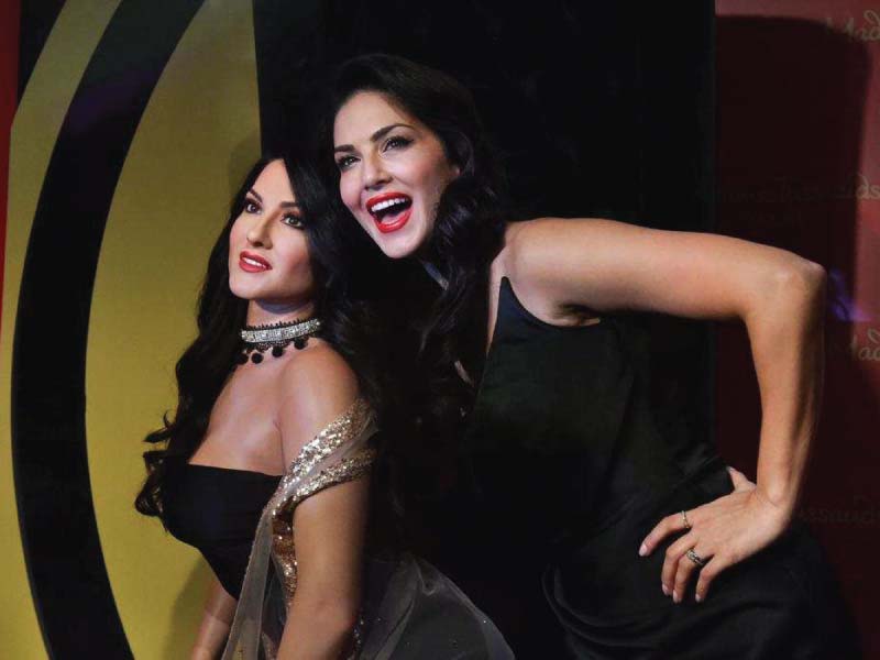 Sunny Leone seems to be very excited about her wax statue