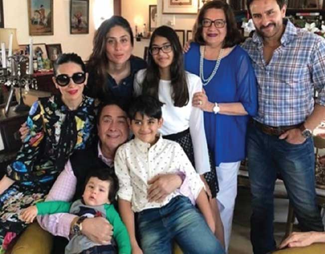 Kareena Kapoor Khan with her family.
